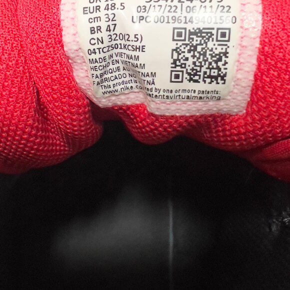 Jordan 1 Mid White Black Red (2022) Men's Size 14 - 554724-079 - Picture 8 of 8